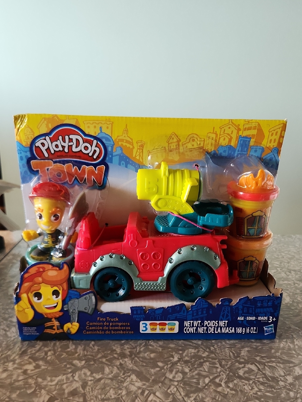 Red Fire Truck Playset with Yellow and Teal Accessories